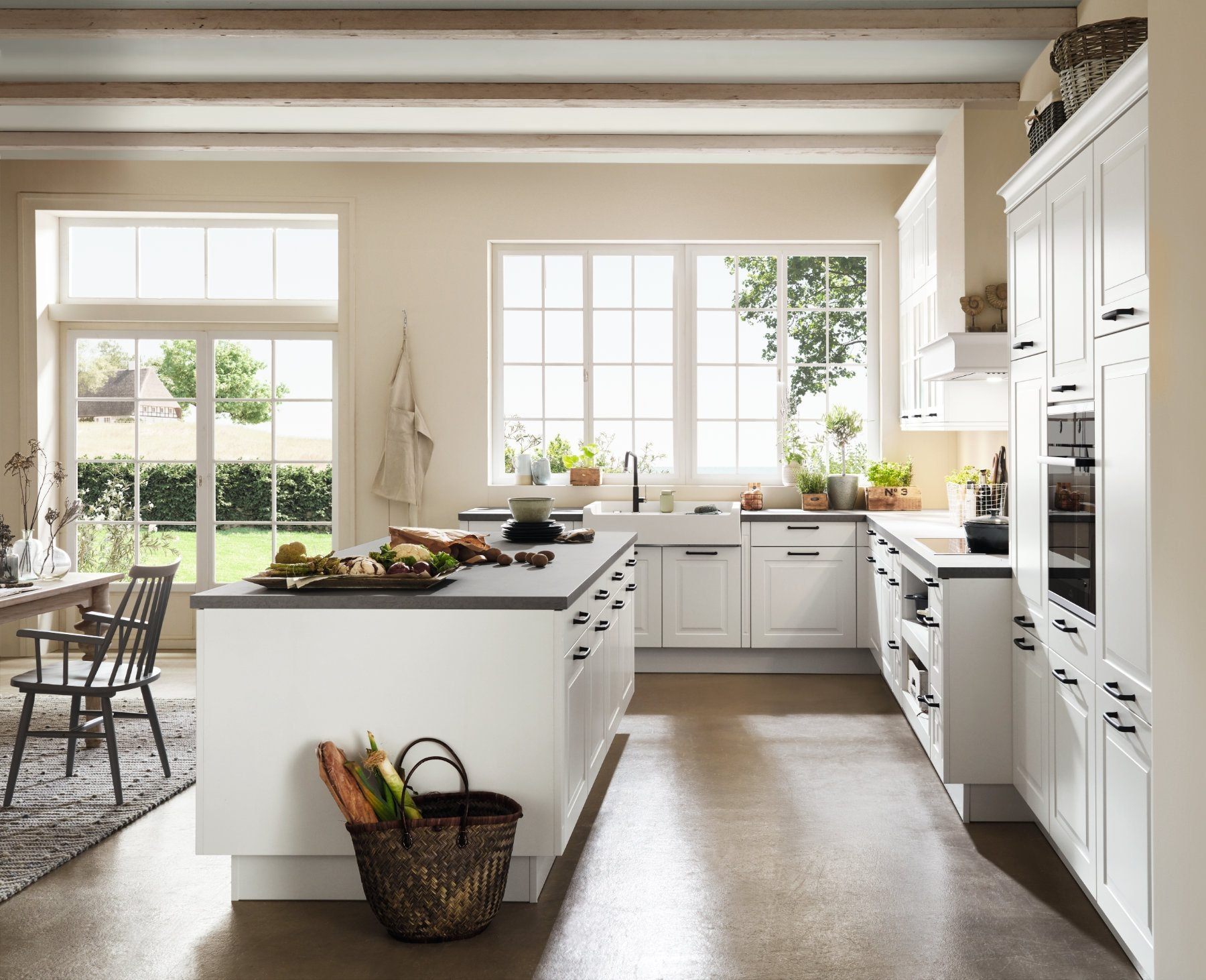 Nobilia Dark Wood L Shaped Handleless Kitchen 2021 | Joshua Donald Kitchens, Dunstable