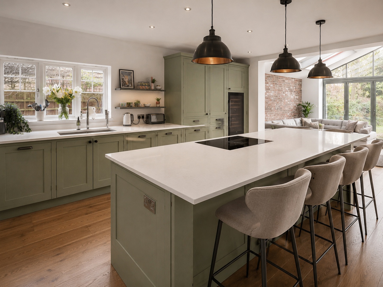 Hepworth Wood Modern Country Kitchen With Island
